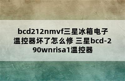 bcd212nmvf三星冰箱电子温控器坏了怎么修 三星bcd-290wnrisa1温控器